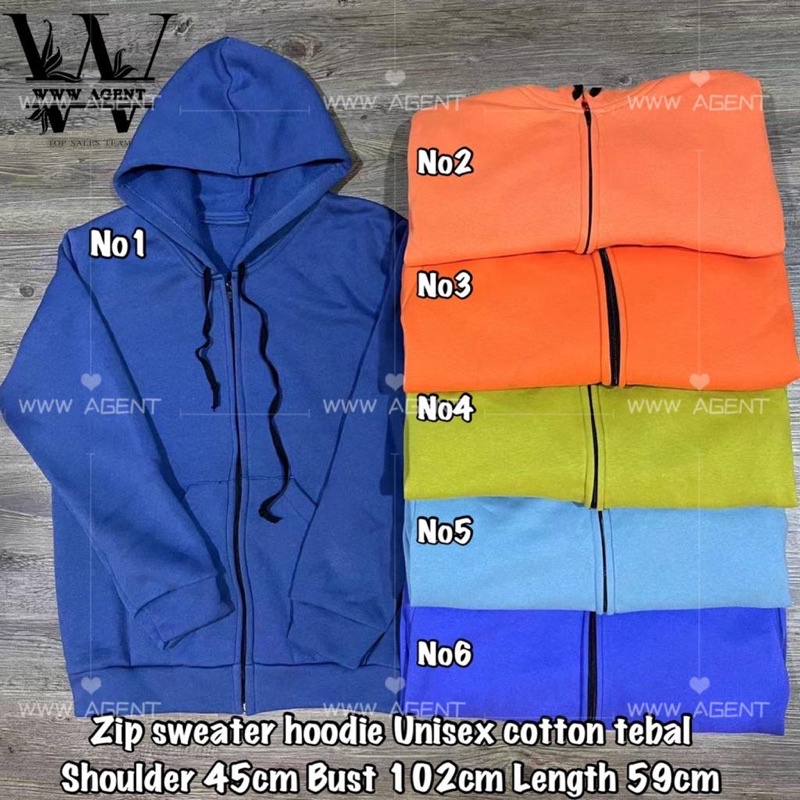 plain zip sweater hoodie unisex jacket Shopee Malaysia