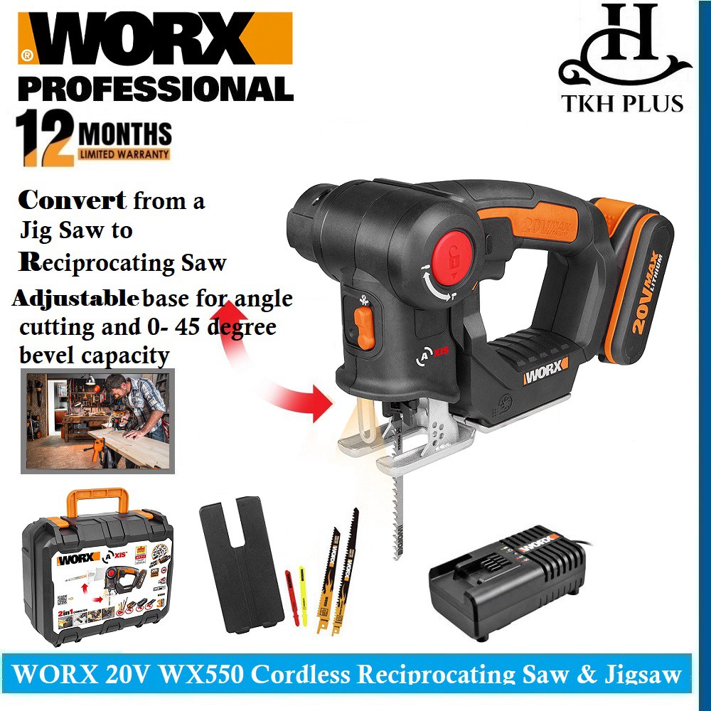 Worx reciprocating saw online and jigsaw