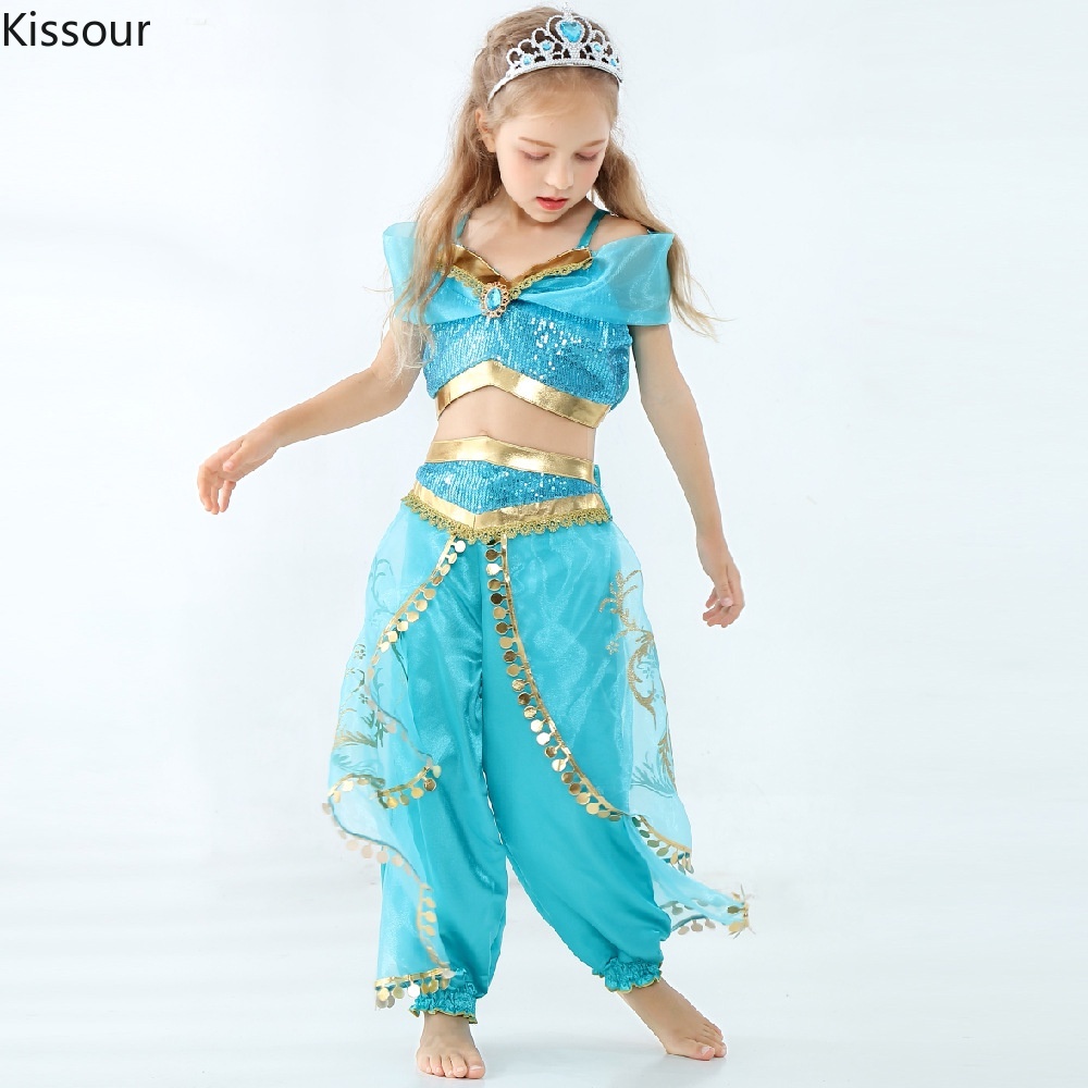 Aladdin dress princess costume dance jasmine Princess Cosplay Costume ...