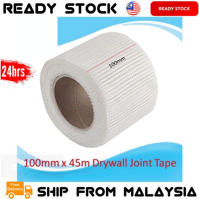 4"x 45m 100 Fibreglass Mesh Drywall Joint Mesh Tape Shopee Malaysia