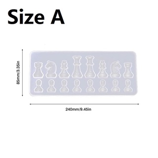 2Pcs Chess Resin Mold Set Chess Pieces Silicone Mold And Chess Board Epoxy  Casting Mold For Diy Art Crafts Jewelry Making Family Board Games