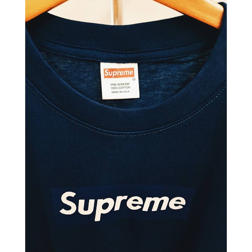 Supreme New York Yankees Box Logo Tee Navy