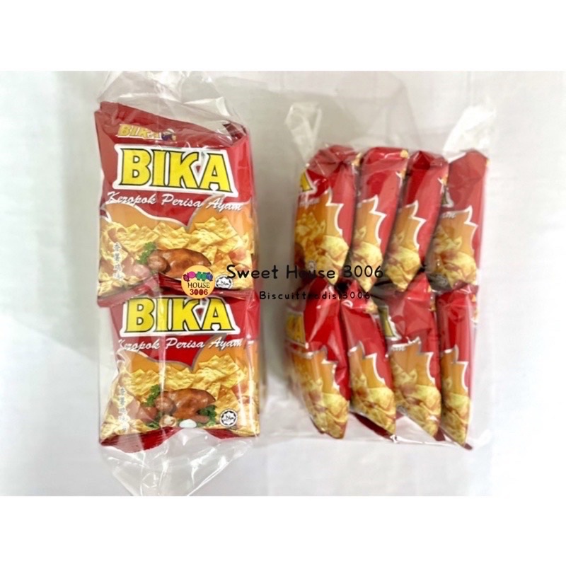 Bika Chicken Crackers 10g x 8pkt Childhood Snaks Makanan Ringan Zaman ...