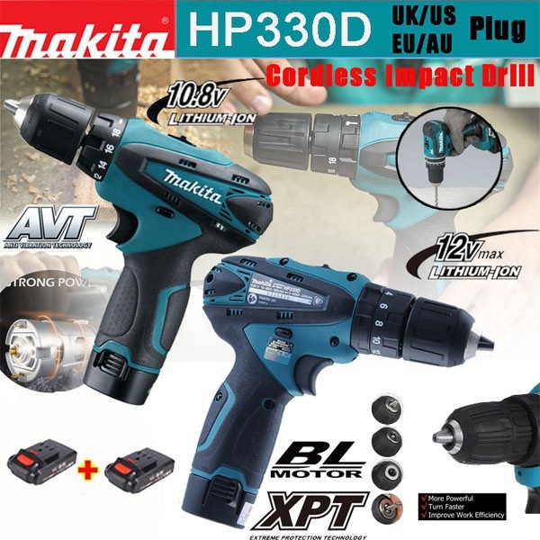 🔥MY Local🔥Brand new Makita power tool HP330D 12V rechargeable impact ...