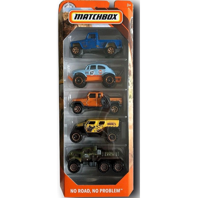 Matchbox Exclusive 5 Pack No Road No Problem Jeep Willys,gulf 