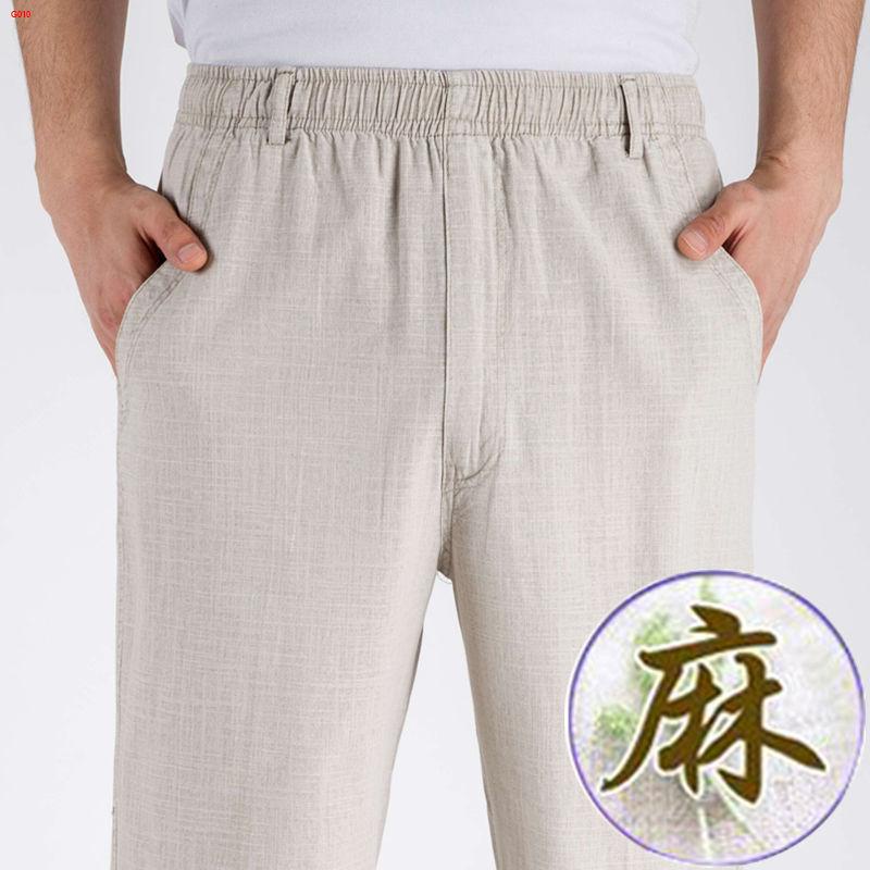 Men's trousersMiddle-aged and elderly thin cotton linen pants men s ...