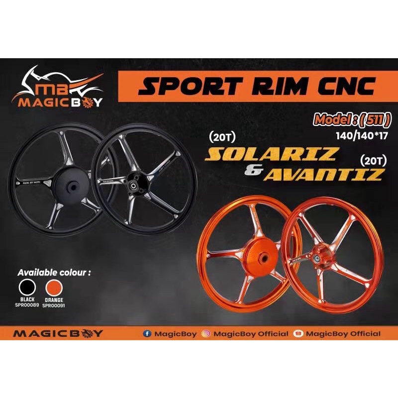 MAGICBOY SPORT RIM FG511 YAMAHA SOLARIZ/AVANTIZ/NVX 155 | Shopee Malaysia