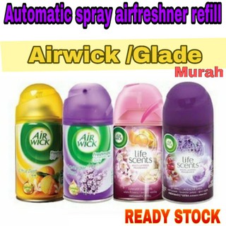 AIR WICK Refill Automatic Spray Life Scent Airwick Pure Freshmatic Refil Air  Freshener Freshner Pewangi Rumah Bilik Car