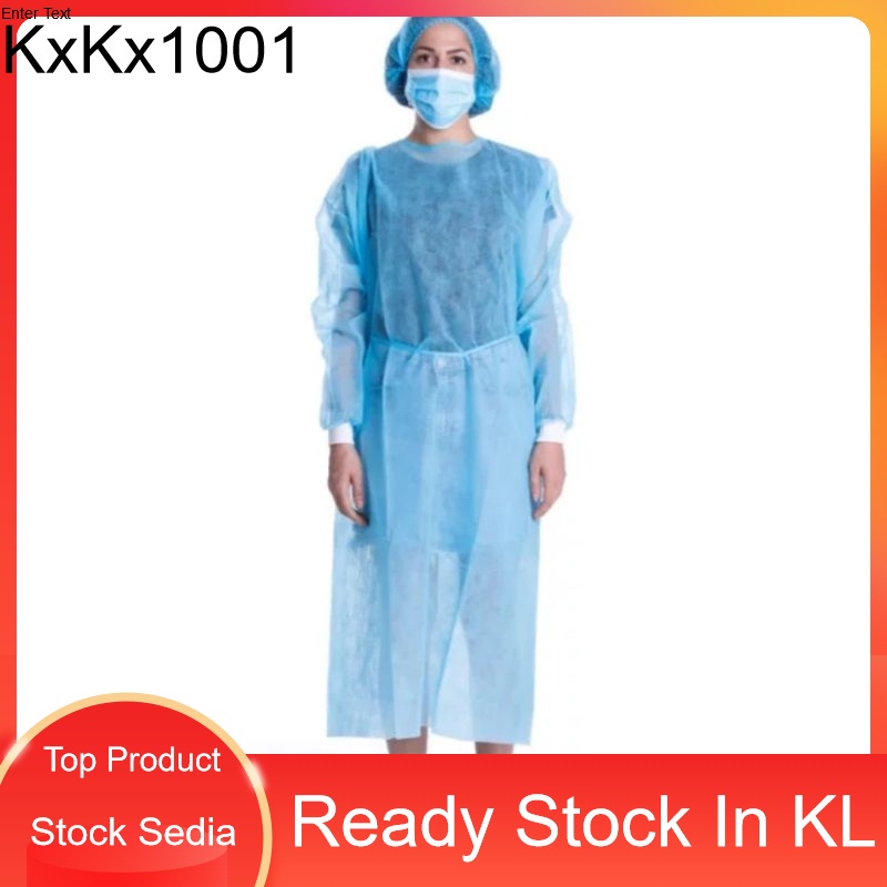 Ppe Blue Frontliner Disposable Ppe Suites Baju Ppe Medical Isolation Gown Shopee Malaysia