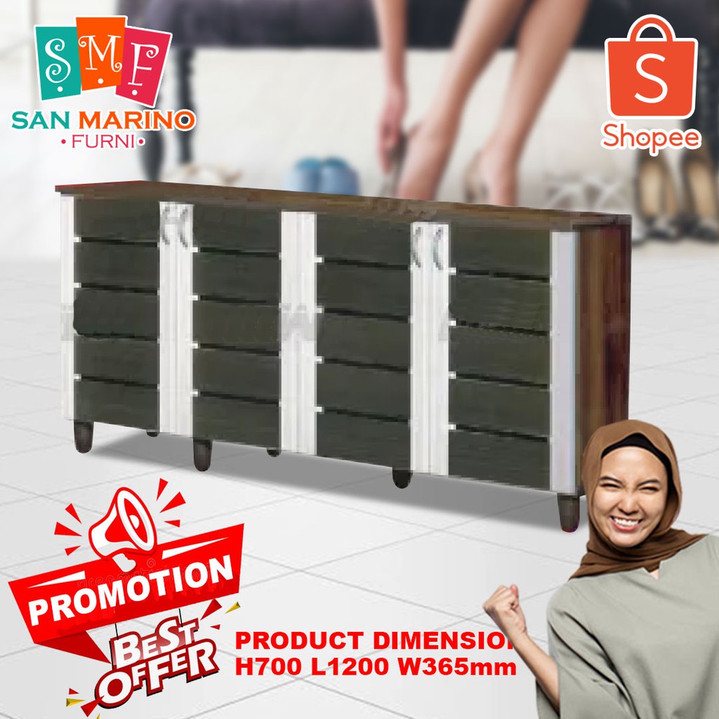 Clarks 4 Door 3 Layer Solid Shoes Cabinet / Wood Shoes Rack / Shoes ...