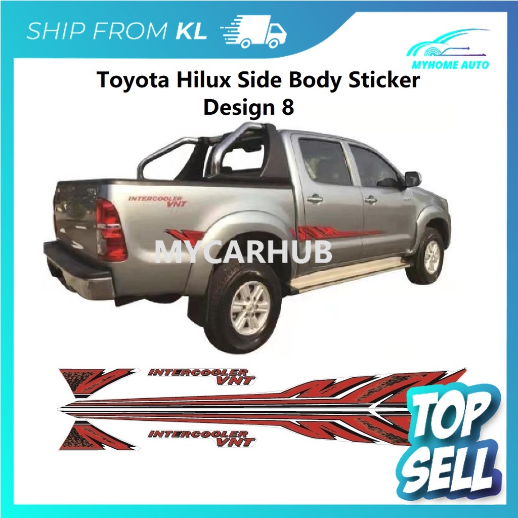 HILUX Vigo Sticker Side Body Door Decal Intercooler VNT Original Design