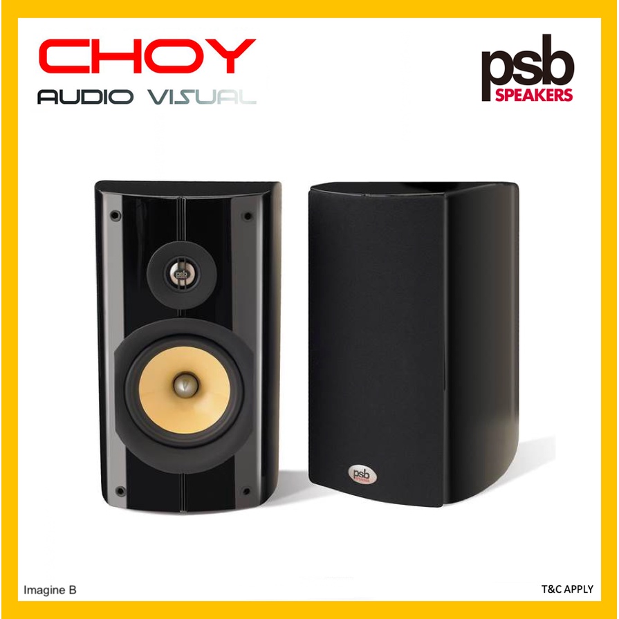 PSB Imagine B Bookshelf Speakers - Pair (Piano Black) | Shopee Malaysia