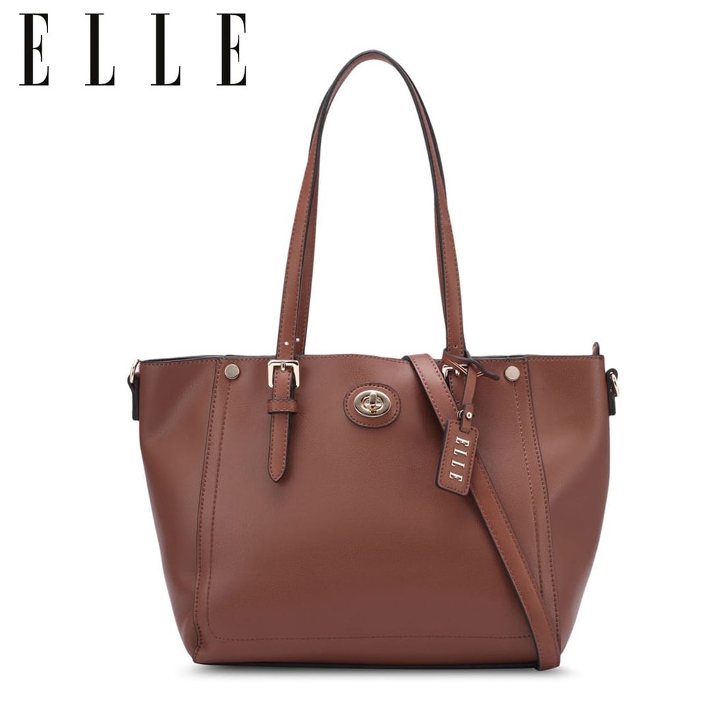Elle Santiago 2 Tote Bag Brown Shopee Malaysia