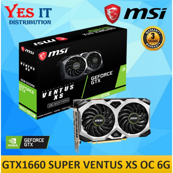 Msi nvidia geforce gtx 1660 discount super ventus xs oc 6g