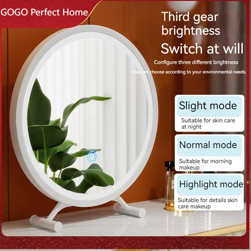 Dressing mirror LED light makeup mirror desktop home desktop large fill