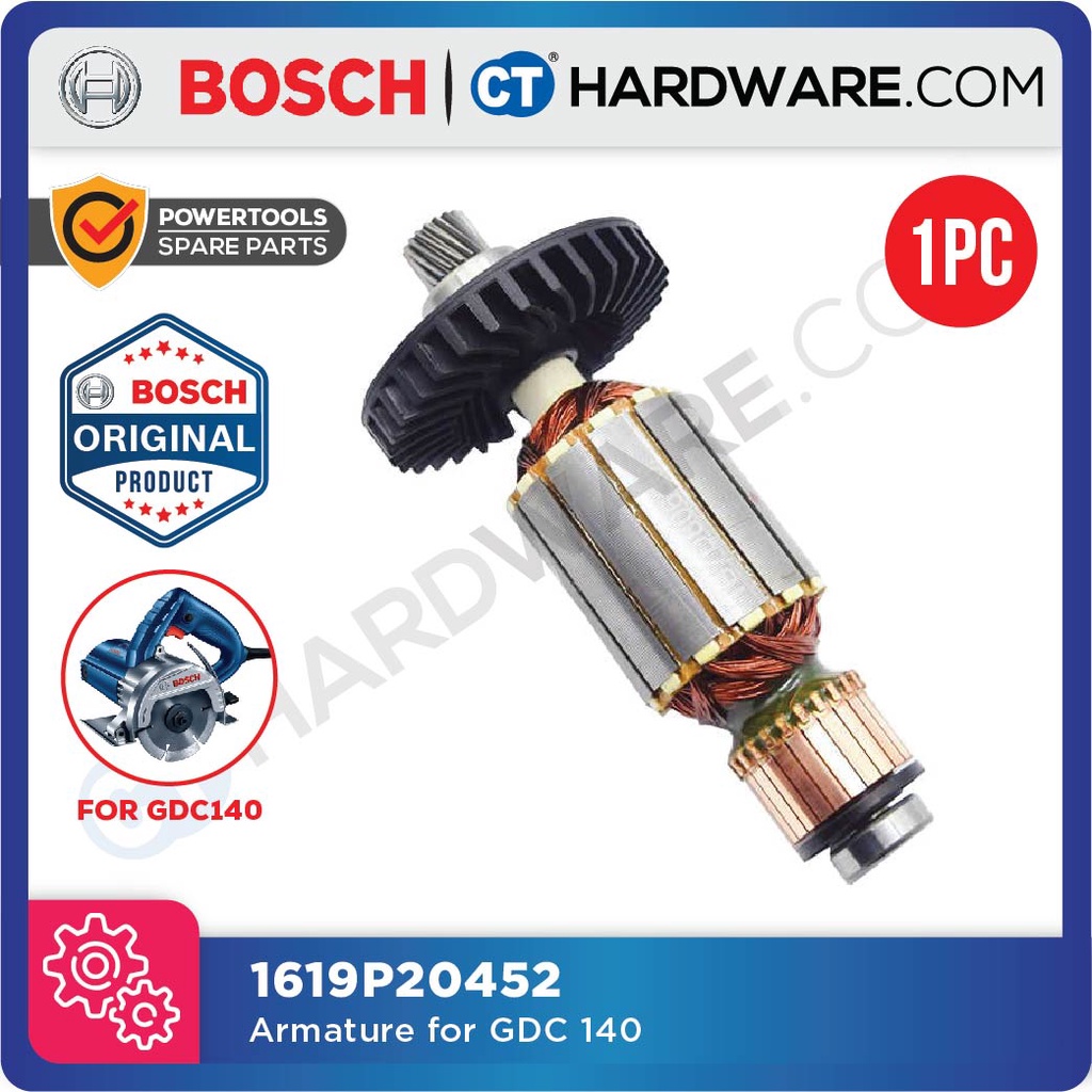 BOSCH 1619P20452 ORIGINAL ARMATURE #803 FOR GDC140 DIAMOND TILE CUTTER ...