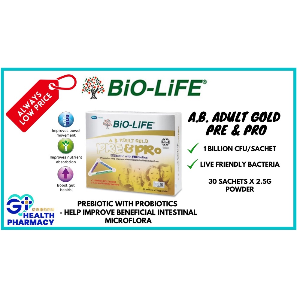 Biolife BiO-LiFE A.B. ADULT GOLD PRE & PRO 10's/30's | Shopee Malaysia