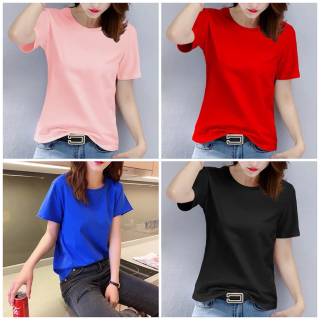 Readystock women lady T shirt perempuan baju perempuan inner short ...