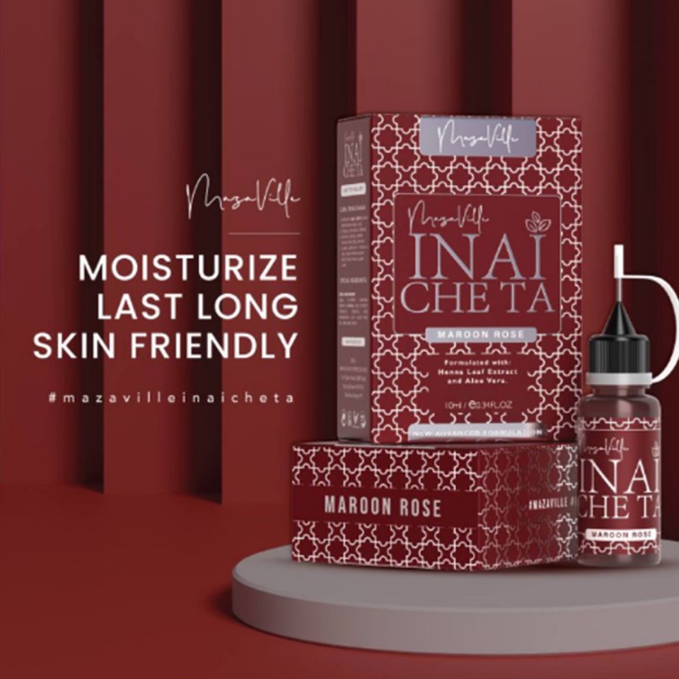 INAI CHE TA by Mazaville | Inai Cheta Maroon Rose | Inai Serap Air ...