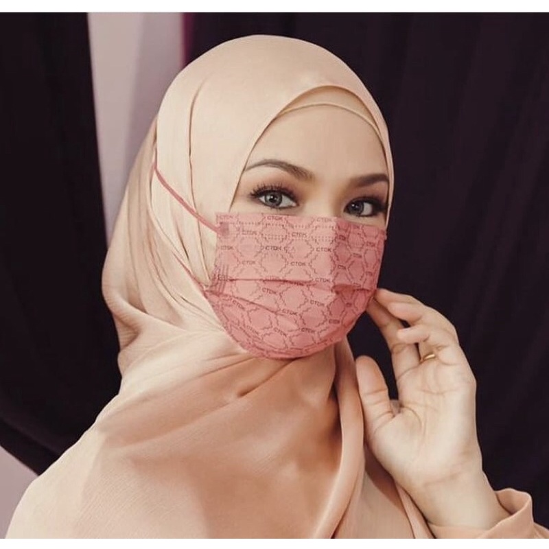 JOVIAN HEADLOOP DISPOSABLE MASK MONOGRAM HIJAB MASK JOVIAN MANDAGIE