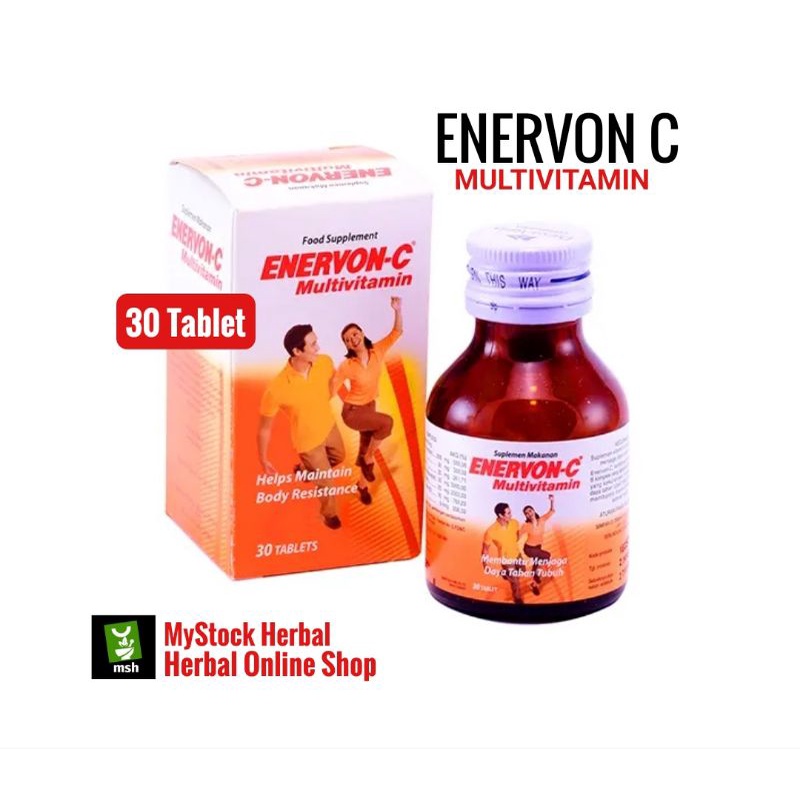 Enervonc Multivitamin Bottle 30 Tablets Price Shopee Malaysia