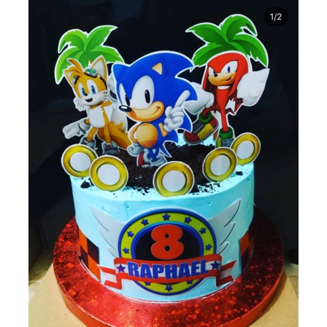 Sonic Cake Topper Sonic Birthday -  Hong Kong