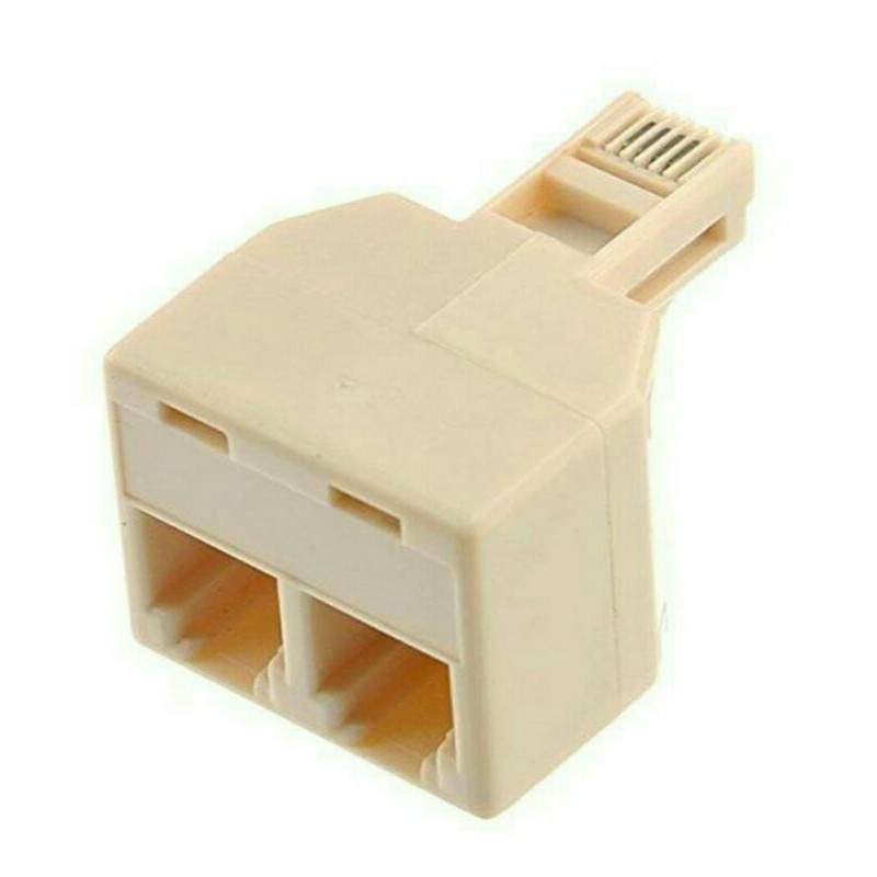 RJ11 Splitter 1 Male To 2 Female Adapter Divider Telephone Phone Fax-rm ...