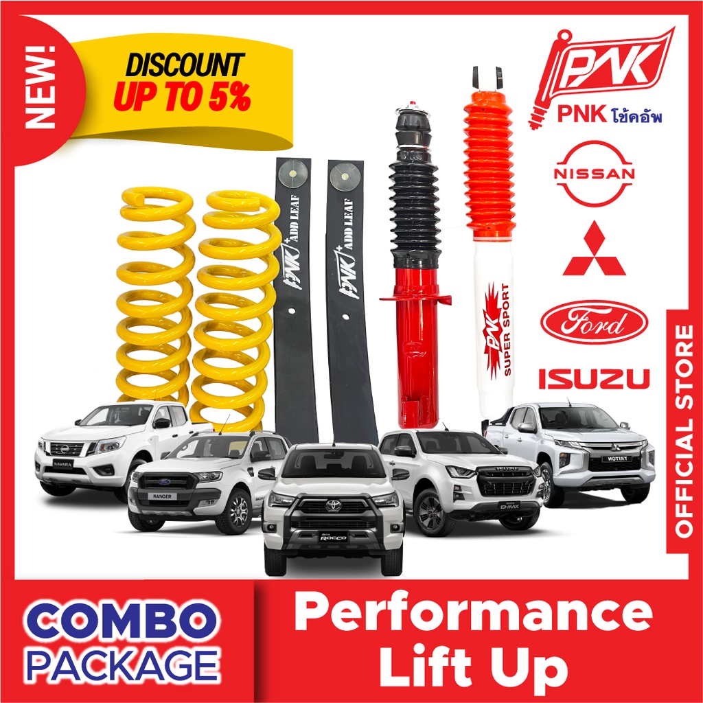 Performance Lift Up Combo Package Pnk Shock Absorber Toyota Hilux Ford Ranger Nissan Navara