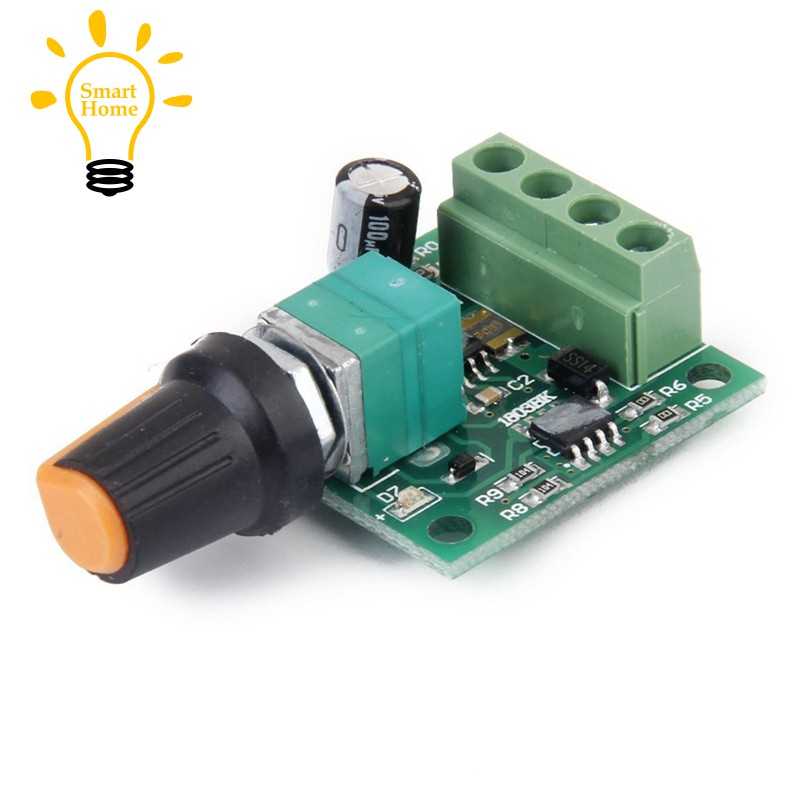 Régulateur De Vitesse Moteur PWM 1.8V-12V 2A 30W - Contrôleur DC 1803BK Avec Bouton (Lot De 6)