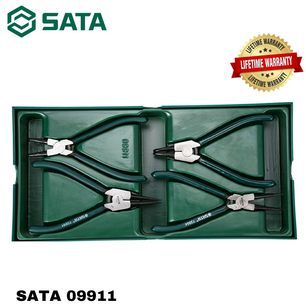 SATA 09911 4PCS SNAP RING PLIERS TRAY SET / SNAP RING EXTERNAL / SNAP