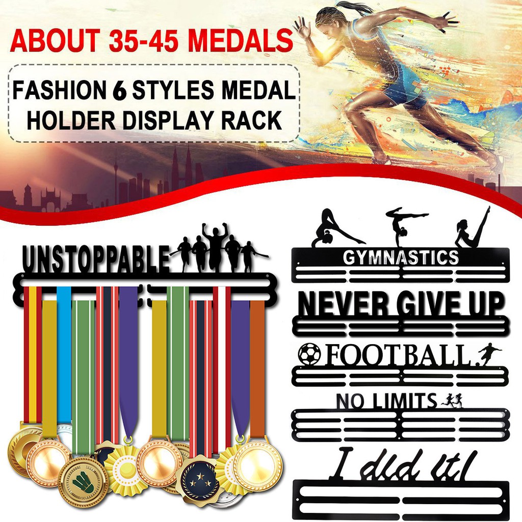 New Fashion 18 Styles Medals Hanger Metal Running Sports Medal Holder ...