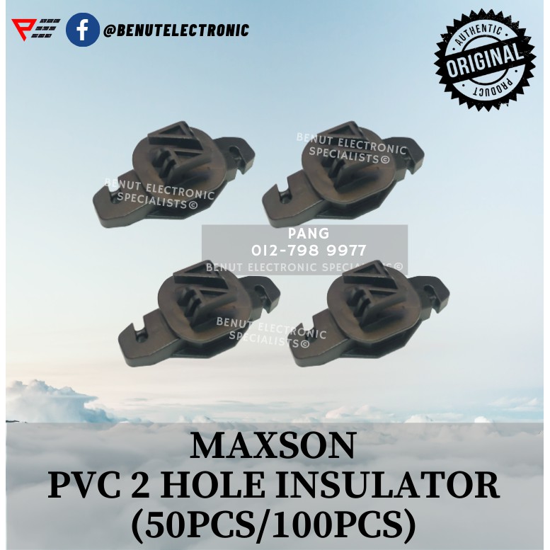MAXSON PVC 2 Hole Insulator Electric Fence Insulator(50PCS/100PCS