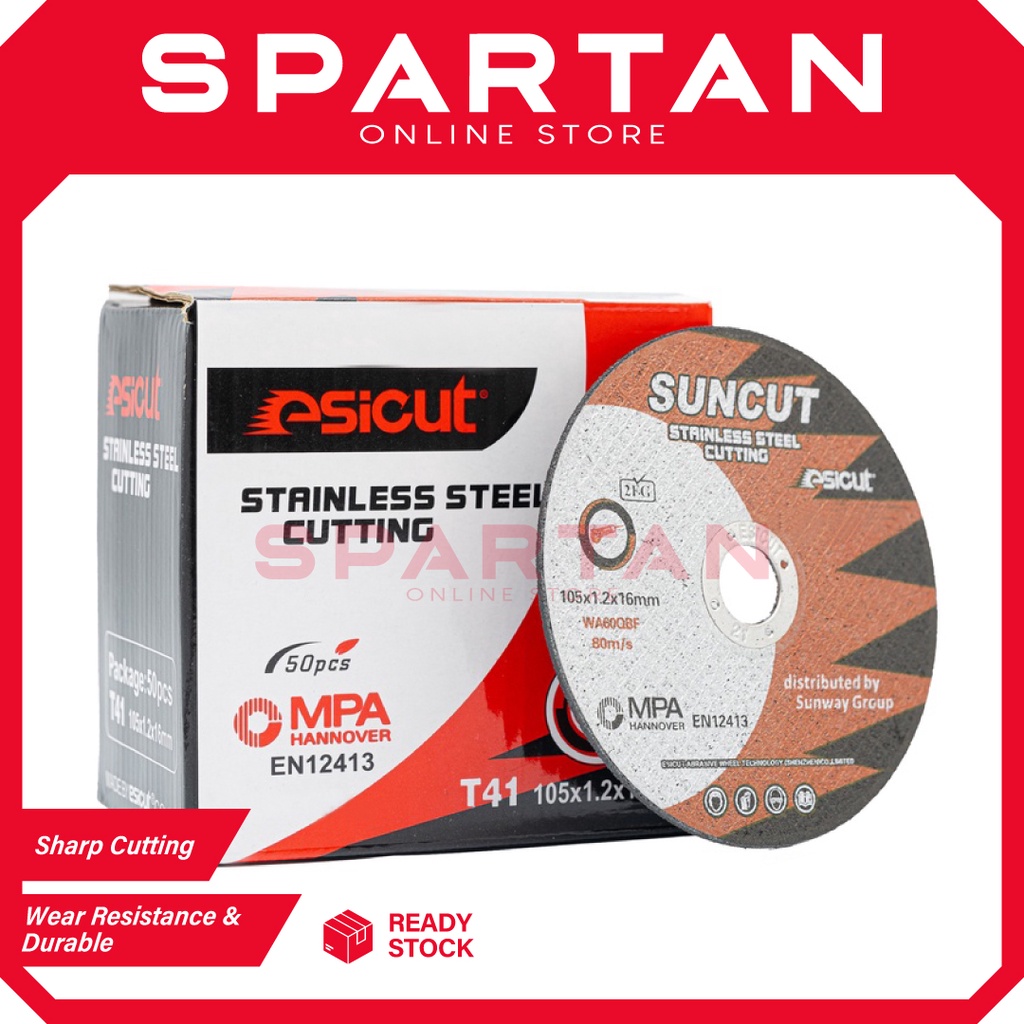 ESICUT Cutting Disc for Metal & Stainless Steel Red 4"(105x1.2x16mm