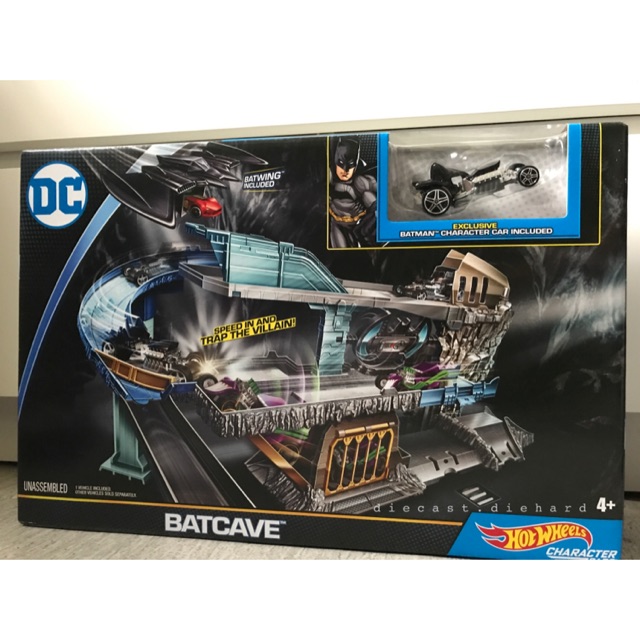 Mattel Hot Wheels Dc Character Batman Car Playset The Batcave Shopee Malaysia