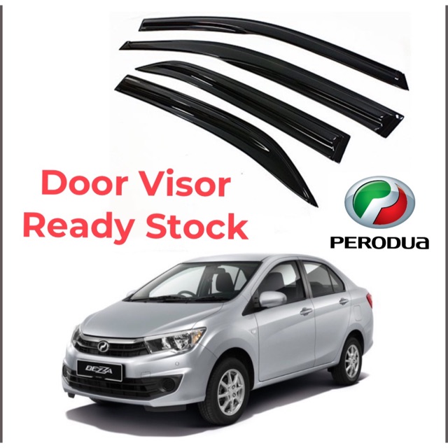 Door Visor Perodua Bezza/Alza 4 pcs 1 Set Window Air Press With Gam ...