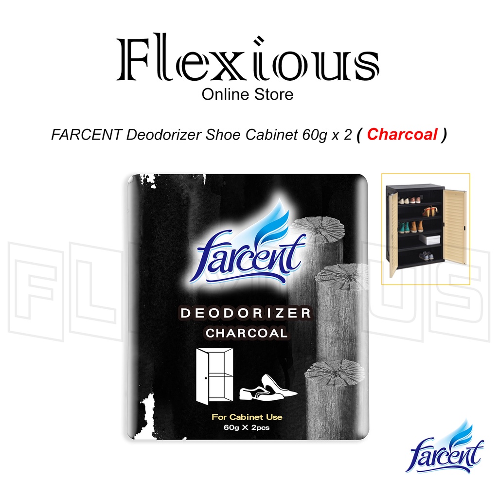 *FARCENT* Deodorizer Shoe 60g Twin Pack ( Charcoal ) Shopee