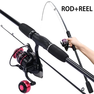 Cheap SOUGAYILANG Fishing Set Portable Telescopic Fishing Rod and 6BB 5.2:1  Gear Ratio Metal Spinning Fishing Reel Left Right Hand