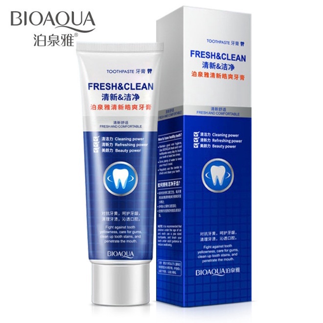 BIOAQUA Double-Effect Whitening Toothpaste Long Lasting Mint Flavor ...