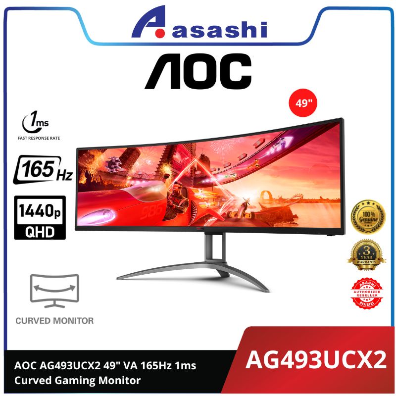 AOC AG493UCX 49 inch monitor, AOC Monitors
