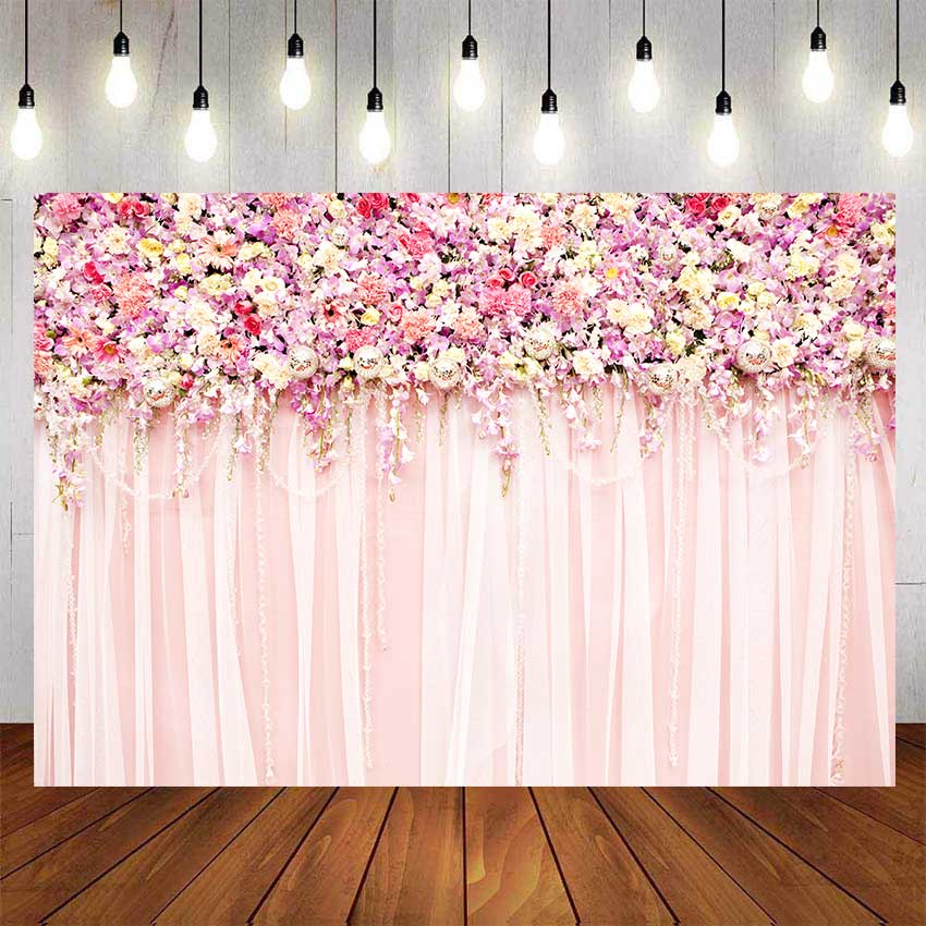 Floral Weeding Backdrops Adult Coupon Romantic Birthday Party ...