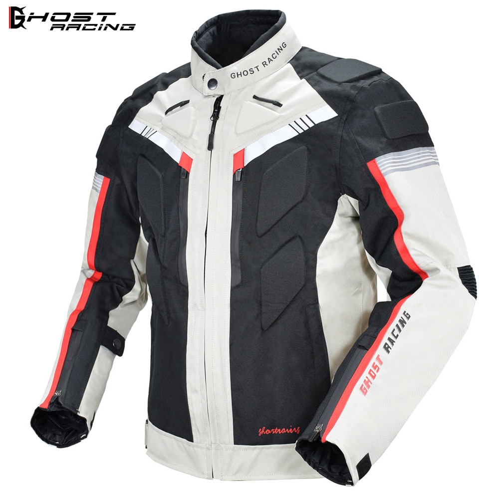 GHOST RACING Waterproof Motorcycle Armor Jacket Reflective Motocross Jacket Racing Riding Motorbike Protector Gear Neck Shopee Malaysia