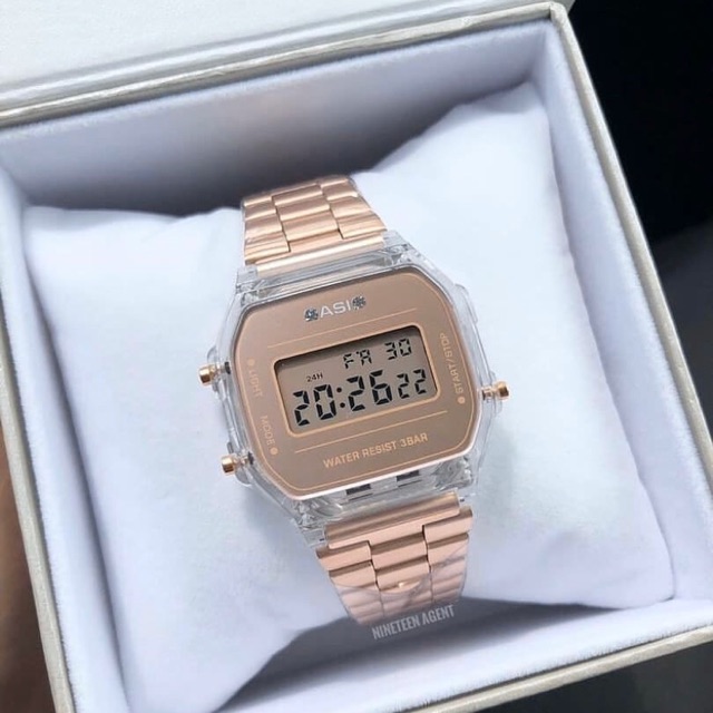 Casio rose gold transparent hot sale