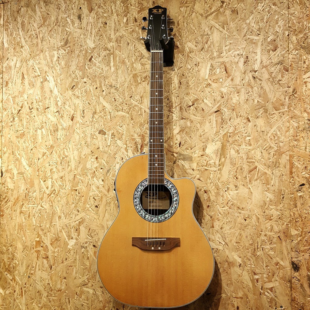 XP Ovation design Natural 41 inch Fiber Back Semi-Acoustic Guitar ...