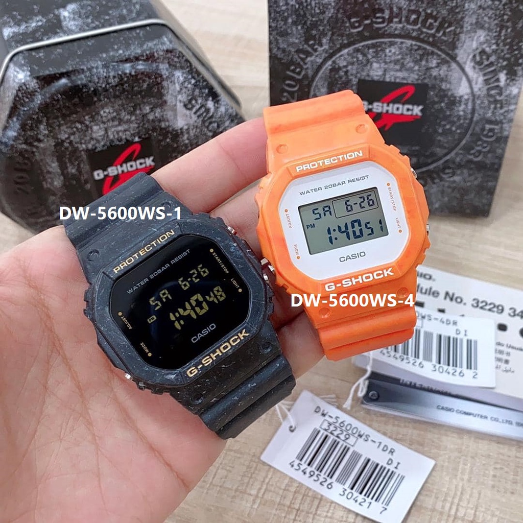 OFFICIAL WARRANTY Casio G Shock DW 5600WS 4 Inspired By Summer Digital Orange Resin Watch DW5600 DW 5600 DW5600WS Shopee Malaysia