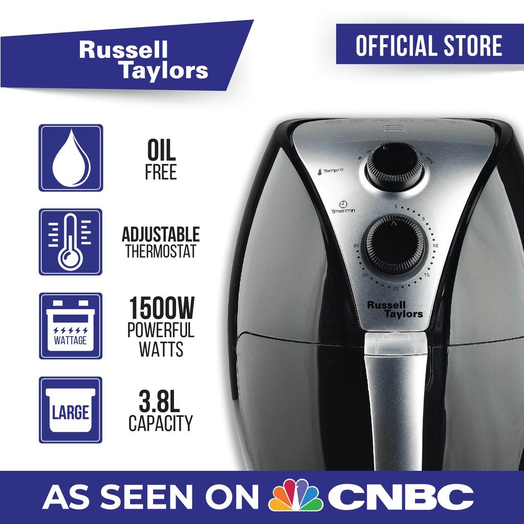 FREE SHIPPING Russell Taylors Air Fryer Large 3.8L AF 24 Cooking Instant Diet Shopee Malaysia