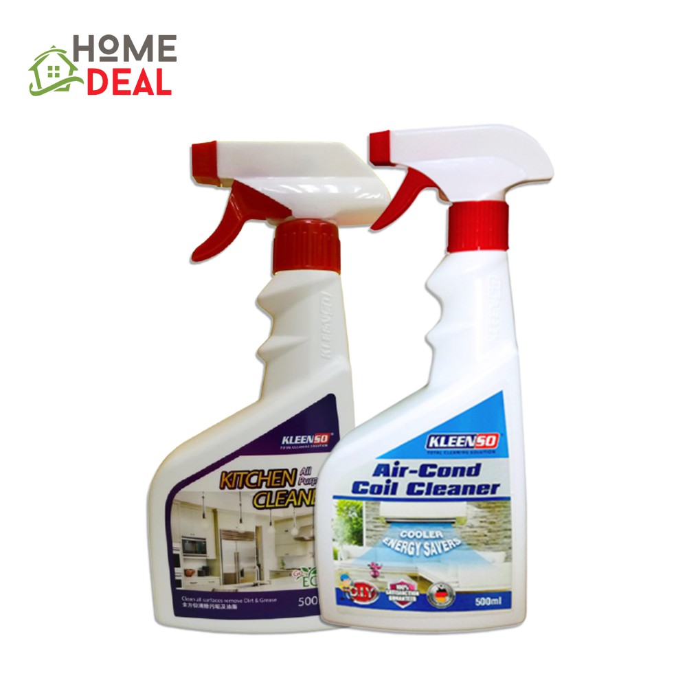 Kleenso Kitchen Cleaner (500ml) + Kleenso Air Cond Coil Cleaner (500ml ...