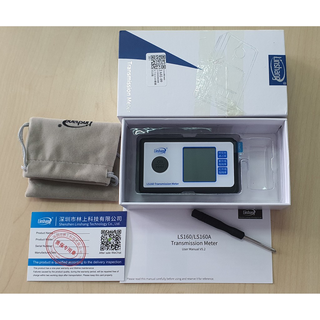 LinShang LS160 Portable Solar Film Transmission Meter ,measure UV Visible  and Infrared transmission values
