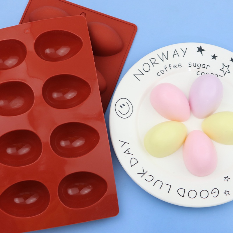 6 Lattices Easter Egg DIY Handmade Soap Mould Silicone Cake Mold Pastry Molds Ba