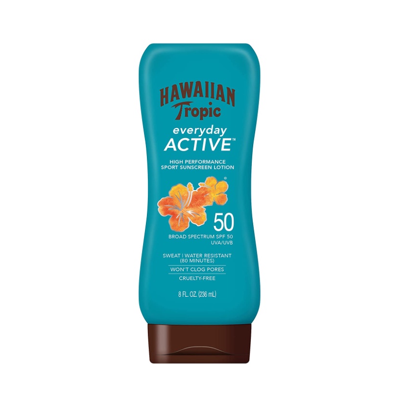 Hawaiian Tropic Everyday Active Lotion Sunscreen SPF 50, 8oz Sunblock
