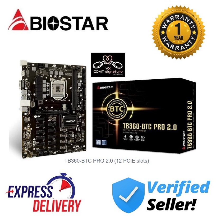 Biostar TB360-BTC PRO LGA 1151 ATX Mining Motherboard in UAE, Dubai